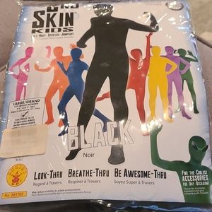 Kids Halloween costume black morph suit